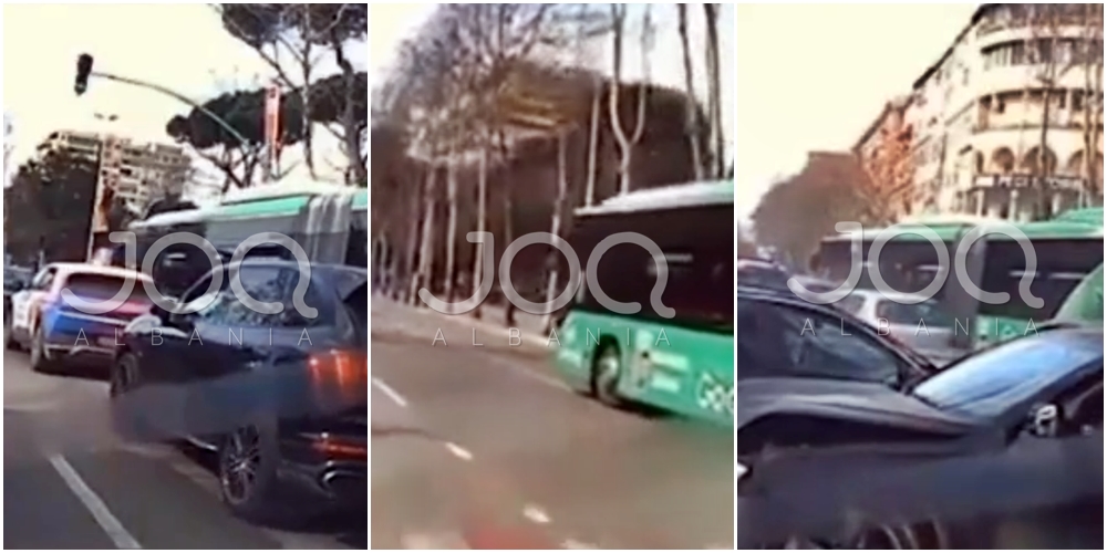 Makina paralel filmon aksidentin/ “Green Line” merr superxhiro që në kryqëzimin e Hotel Dajtit