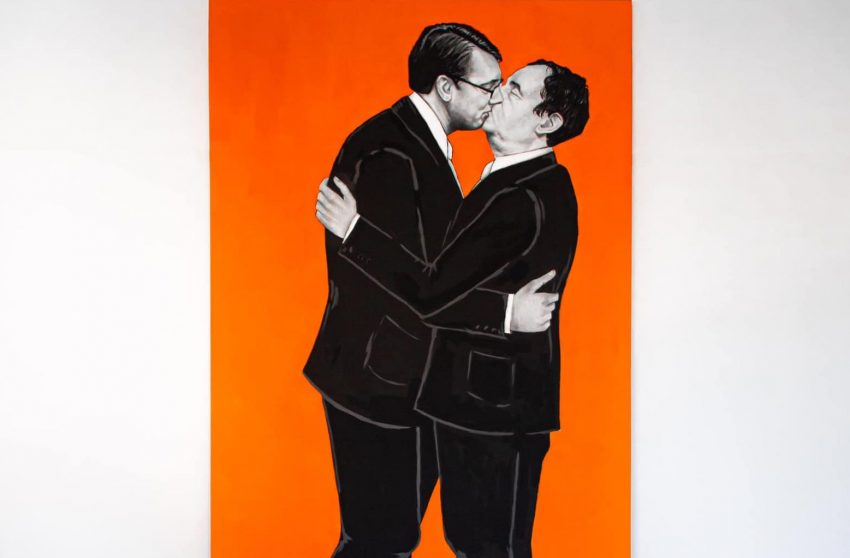 Kërcënohet me vdekje artistja që pikturoi Kurtin dhe Vuçiqin duke u puthur