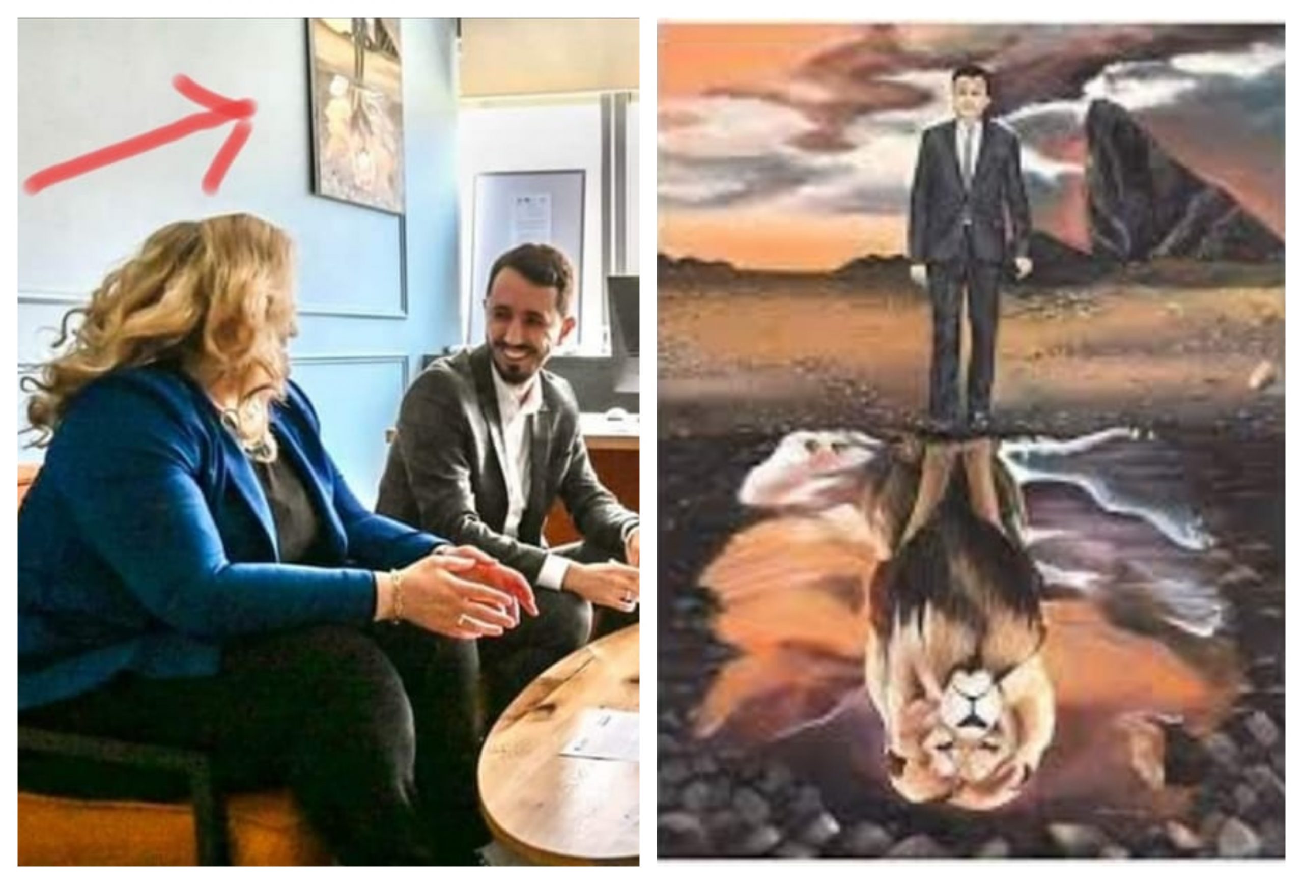 Nushi publikon foton: Kryetari i Kamenicës mban në zyre pikturën ku Kurti paraqitet si luan