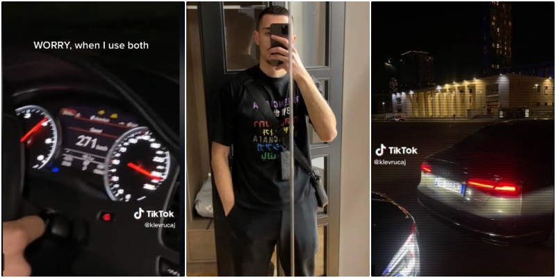 Me shpejtësi 271 km/h/ Dalin videot e 20-vjeçarit që shkaktoi aksidentin në Sauk, reklamonte makinat në TikTok