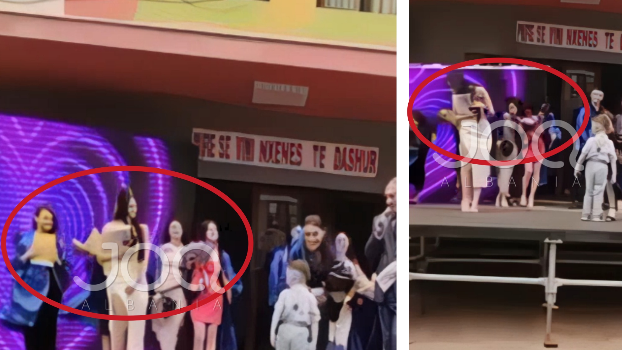 Tiranë/ LEDWall-i bie mbi vajzat maturante, lëndohen rëndë