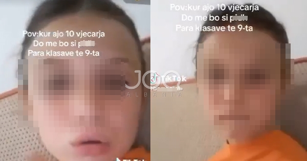TikTok-u çmend fëmijët, vajza e vogël prek pjesët intime në video