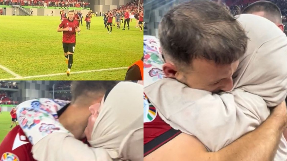 Ismajli puth me mall nënën pas fitores, videoja prekëse nga stadiumi