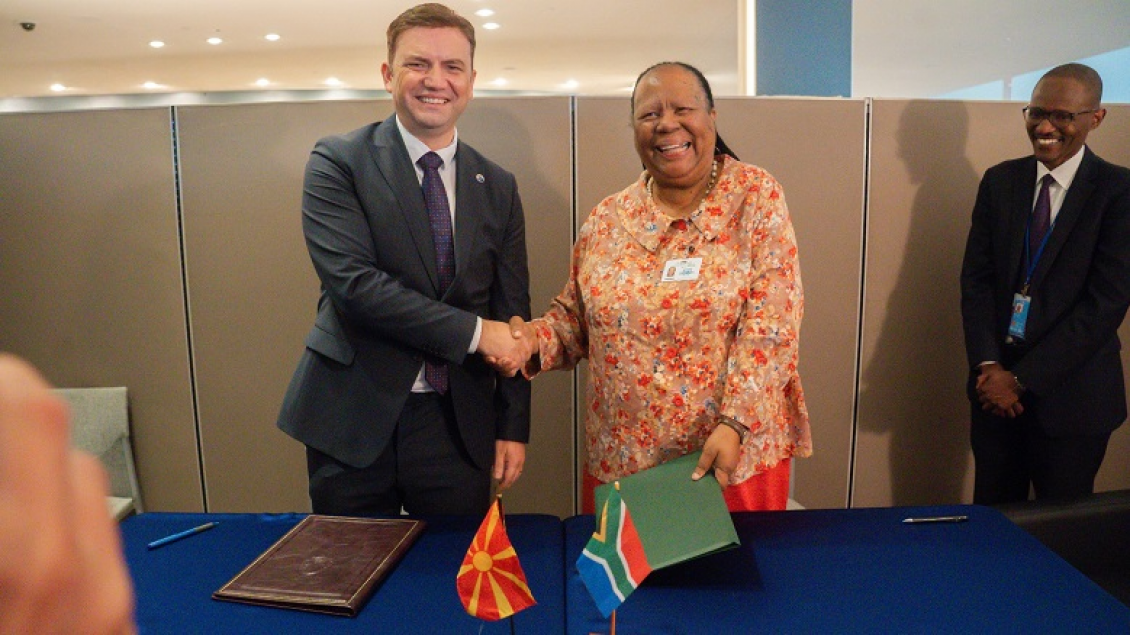 Maqedonia e Veriut vendosi marrëdhënie diplomatike me Afrikën e Jugut