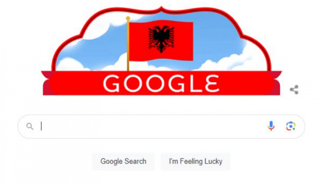 Sot ‘Google’ kuq e zi, “Urime dita e Pavarësisë Shqipëri”