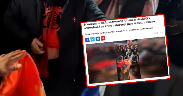 Tërbohen mediat serbe pas lajmit të djegies së flamurit në Tiranë