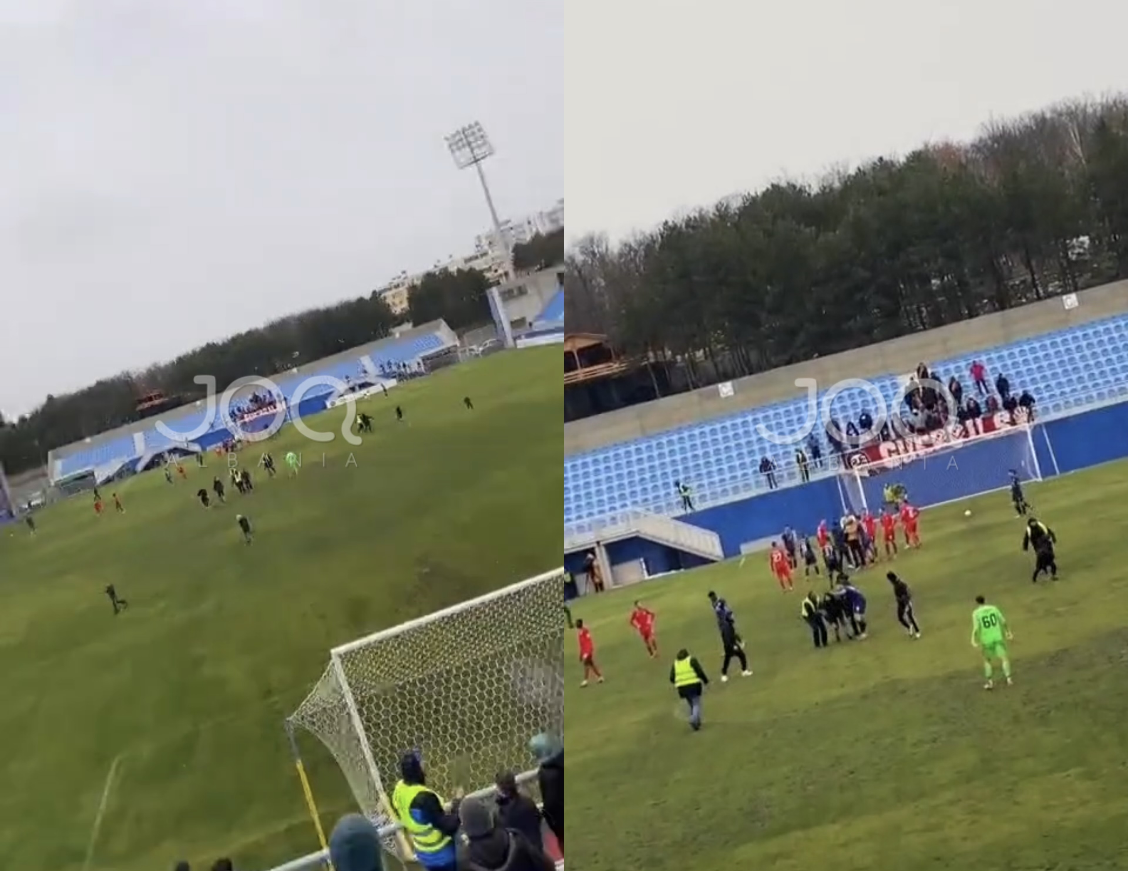 Ndërpritet ndeshja Kukësi-Partizani, tifozët hyjnë në fushë pas dhënies së penalltisë
