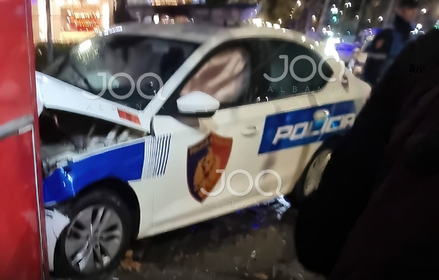 Aksidentohet makina e policisë në “Myslym Shyr”