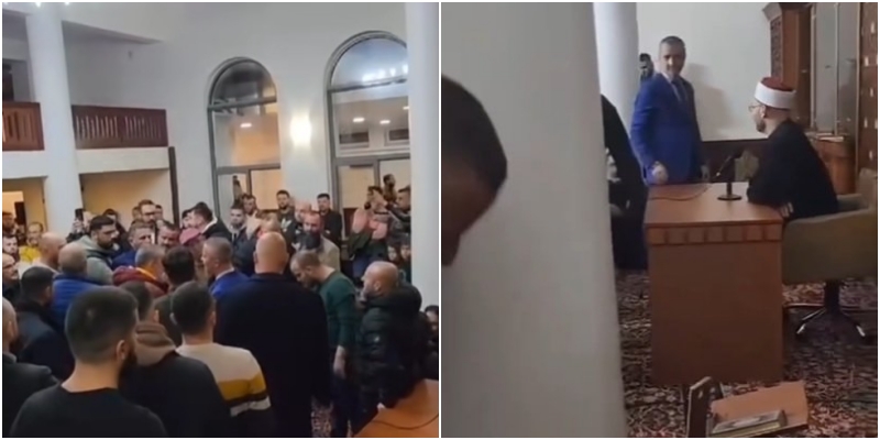 “Nuk të duam, je gylenist”, besimtarët përplasen në xhami me myftiun e Tiranës