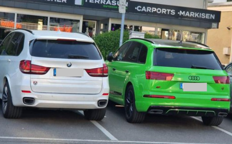 Mërgimtarët me vetura luksoze, por dy as në Gjermani s’parkohen si duhet