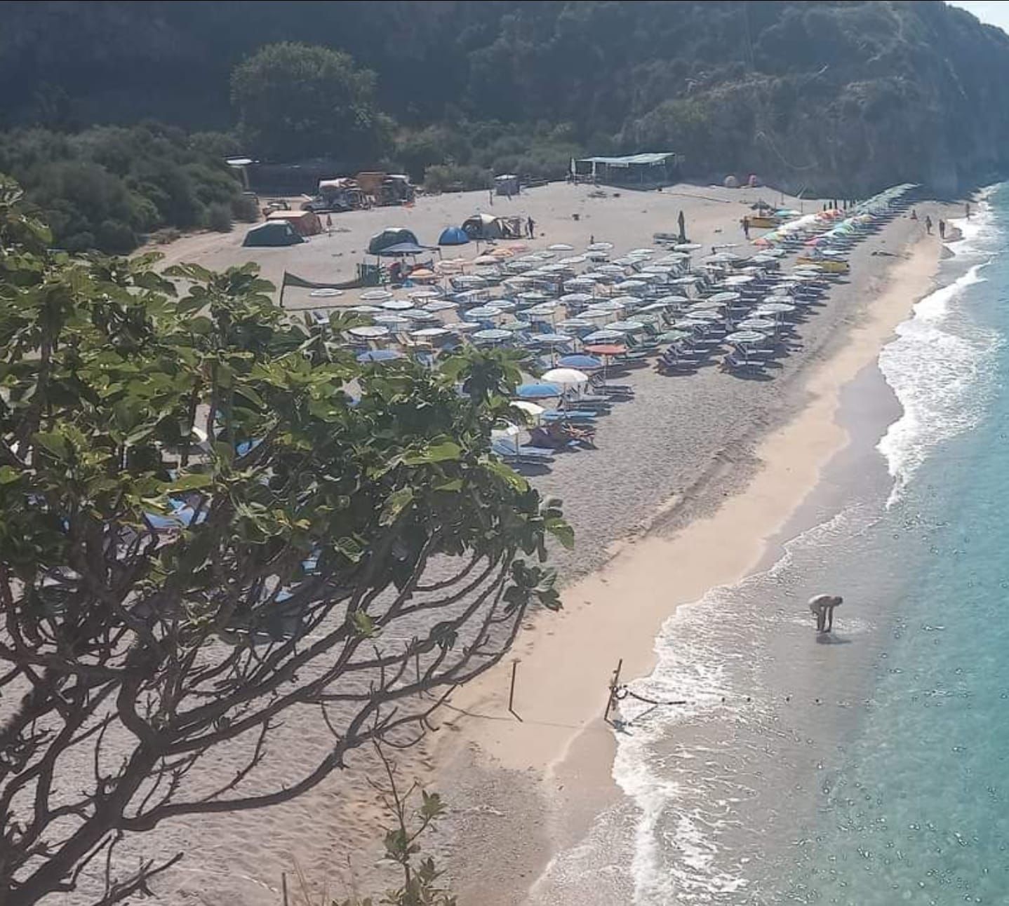 Gjipesë i del pronari: Hiq çadrën! Zonë private!