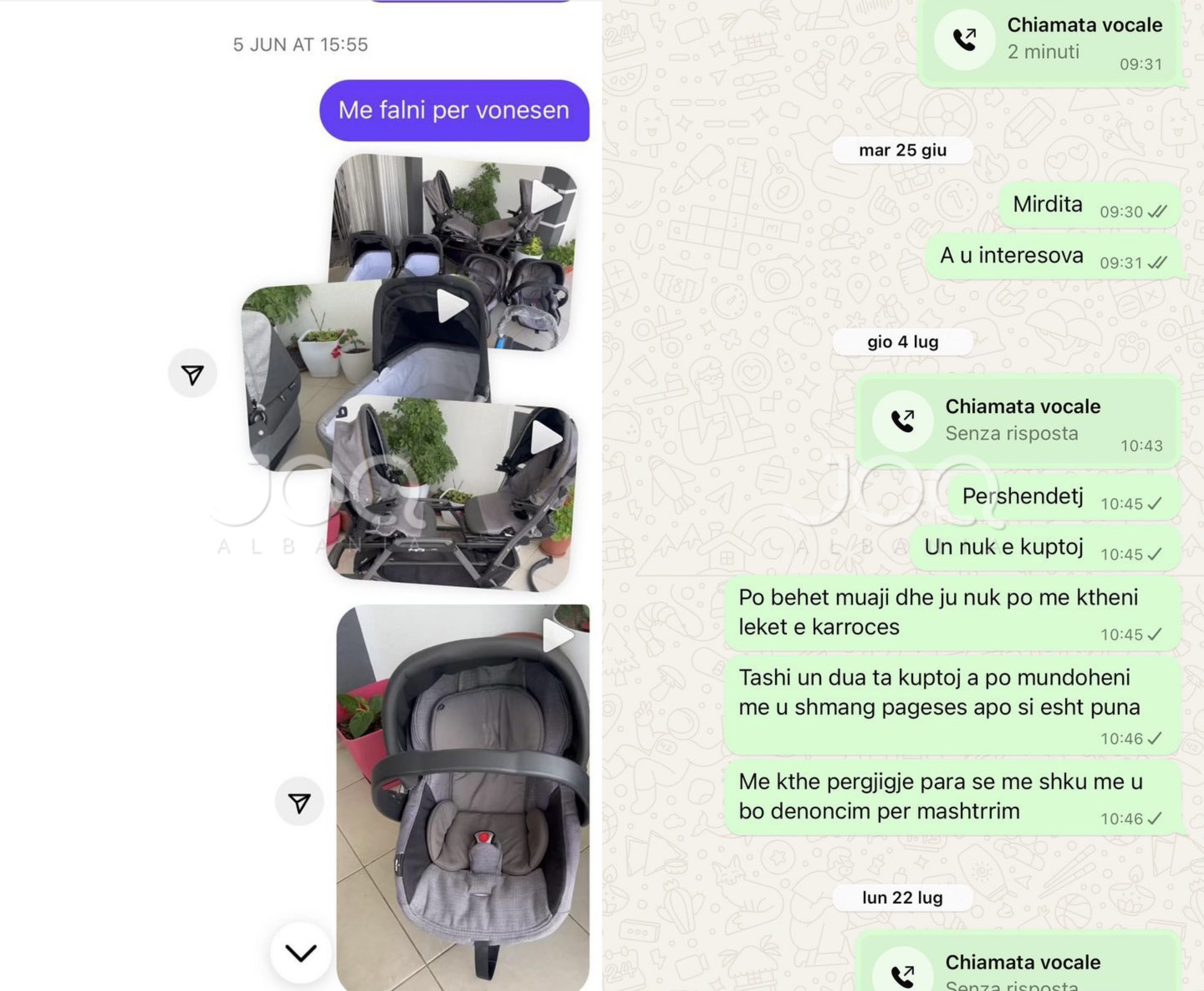 “Shita karrocën e binjakëve te një faqe në Instagram, ka kaluar 1 muaj dhe nuk bëjnë pagesën”