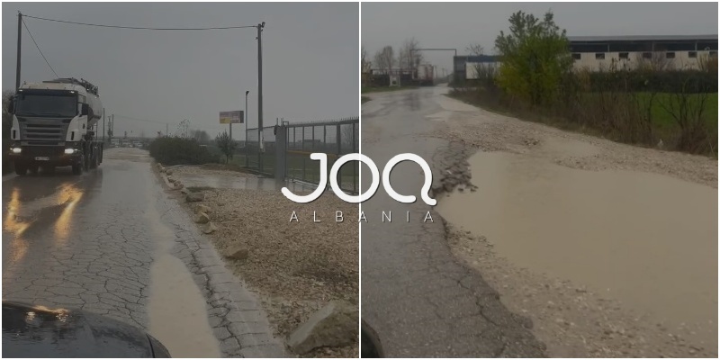 Banorët e Thumanës sfidojnë baltën e rrugës së shkatërruar nga kamionët dhe neglizhenca e pushtetit