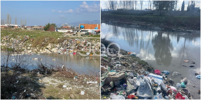 Dembelizmi i bashkisë kthen Lumin e Tiranës në ‘lumë plehrash’