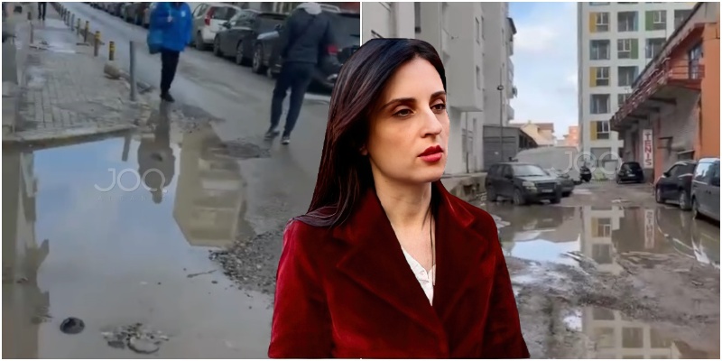 Uji mbulon rrugët e shkatërruara mes pallateve në qendër të Durrësit, bashkia fshihet