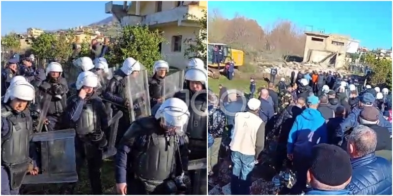 Banorët e Tragjasit përplasen me Policinë në protestë kundër devijimit të ujit për resortet