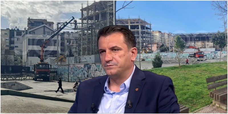 Bashkia e Tiranës betonizon fushën sportive ‘Ali Demi’, mjetet e rënda mes fëmijëve në park