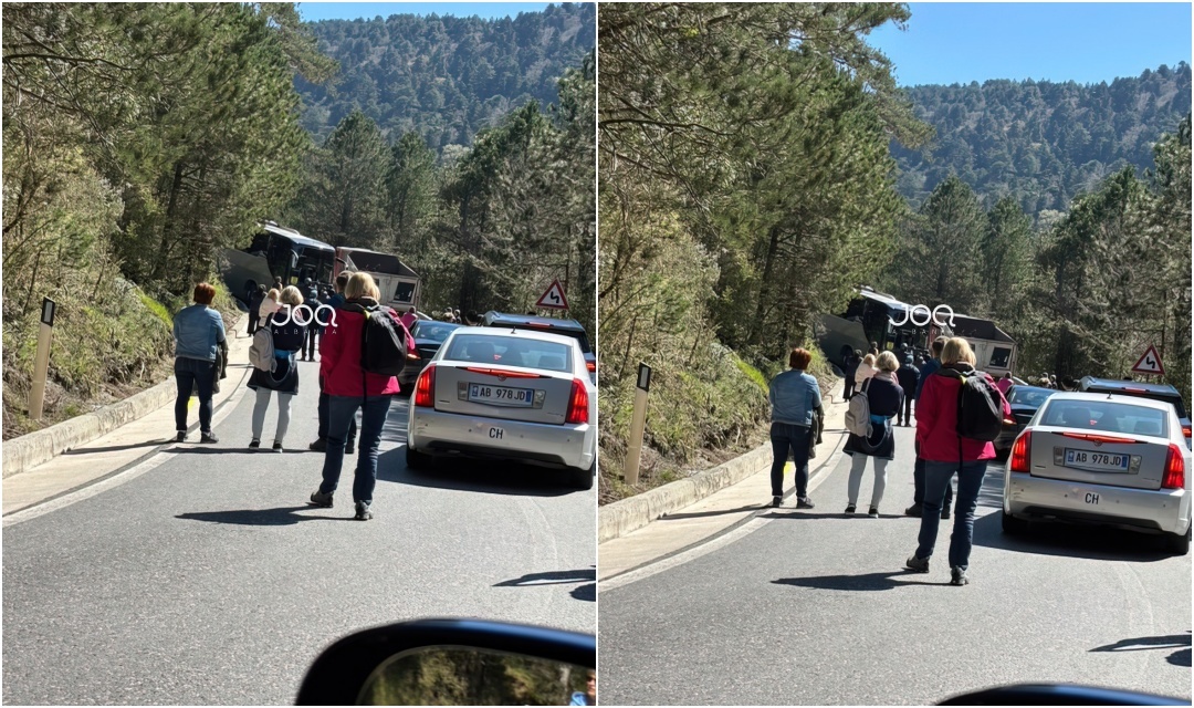 Autobusi përplaset me kamionin në Llogara, trafik deri te tuneli