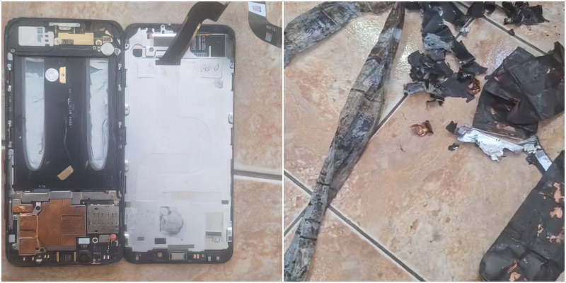 Ishte duke u karikuar: Xiaomi i qytetarit merr  flakë, bateria me qese plastike