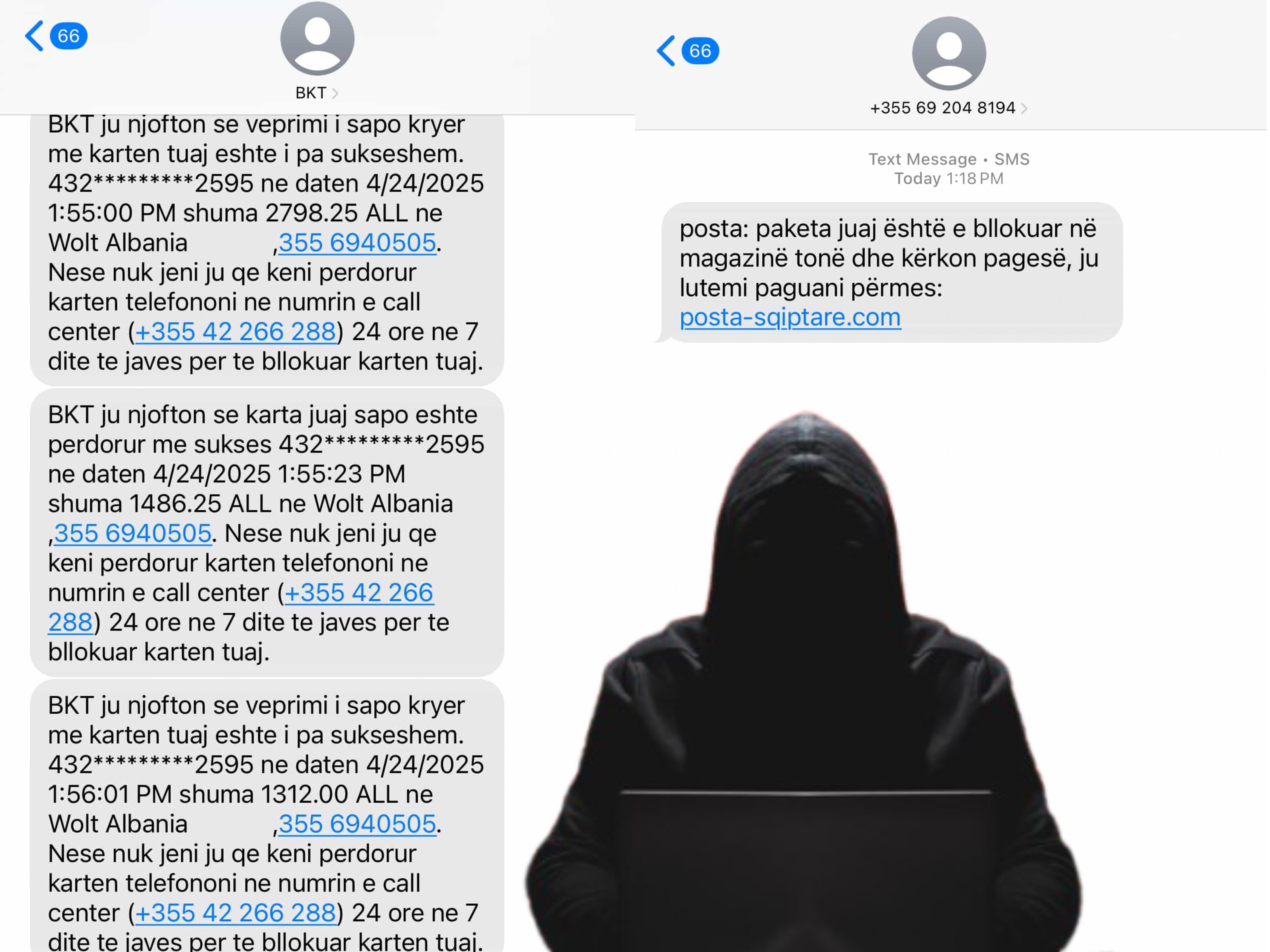 Kujdes nga mesazhet që iu vijnë! Më morën të dhënat e bankës dhe bënë blerje në Wolt