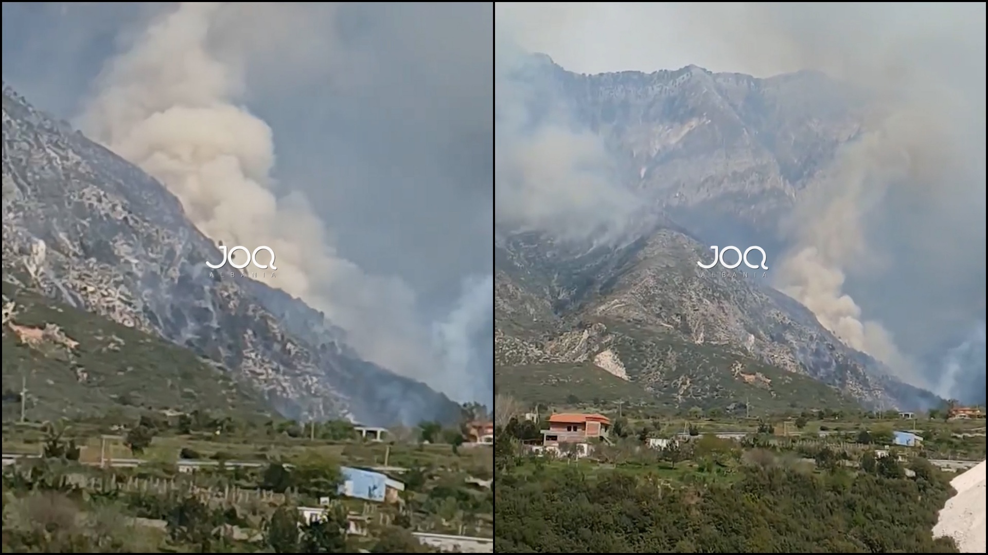 Pylli i Llogarasë prej 3 orësh në flakë, zjarrfikësit nuk kanë ndërhyrë