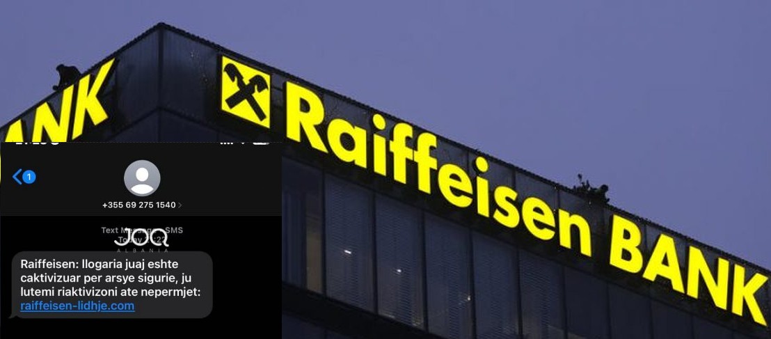 Bëni kujdes, qytetarët alarmojnë për mesazhe mashtruese në emër të “Raiffeisen Bank”