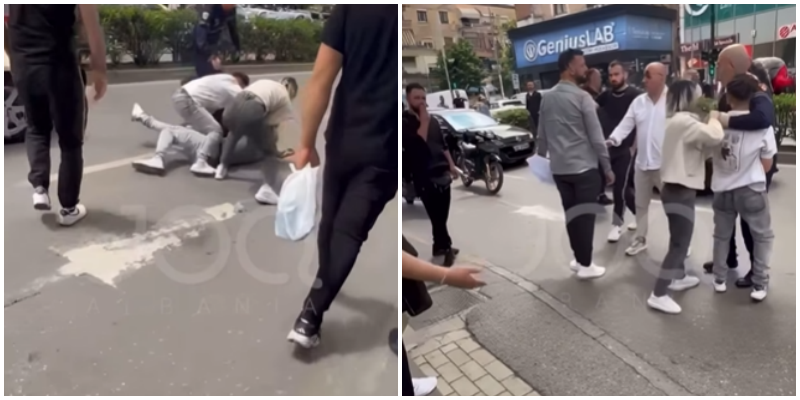 Sherr i dhunshëm në rrugë, qytetari merr pistoletën e policit dhe tenton të qëllojë