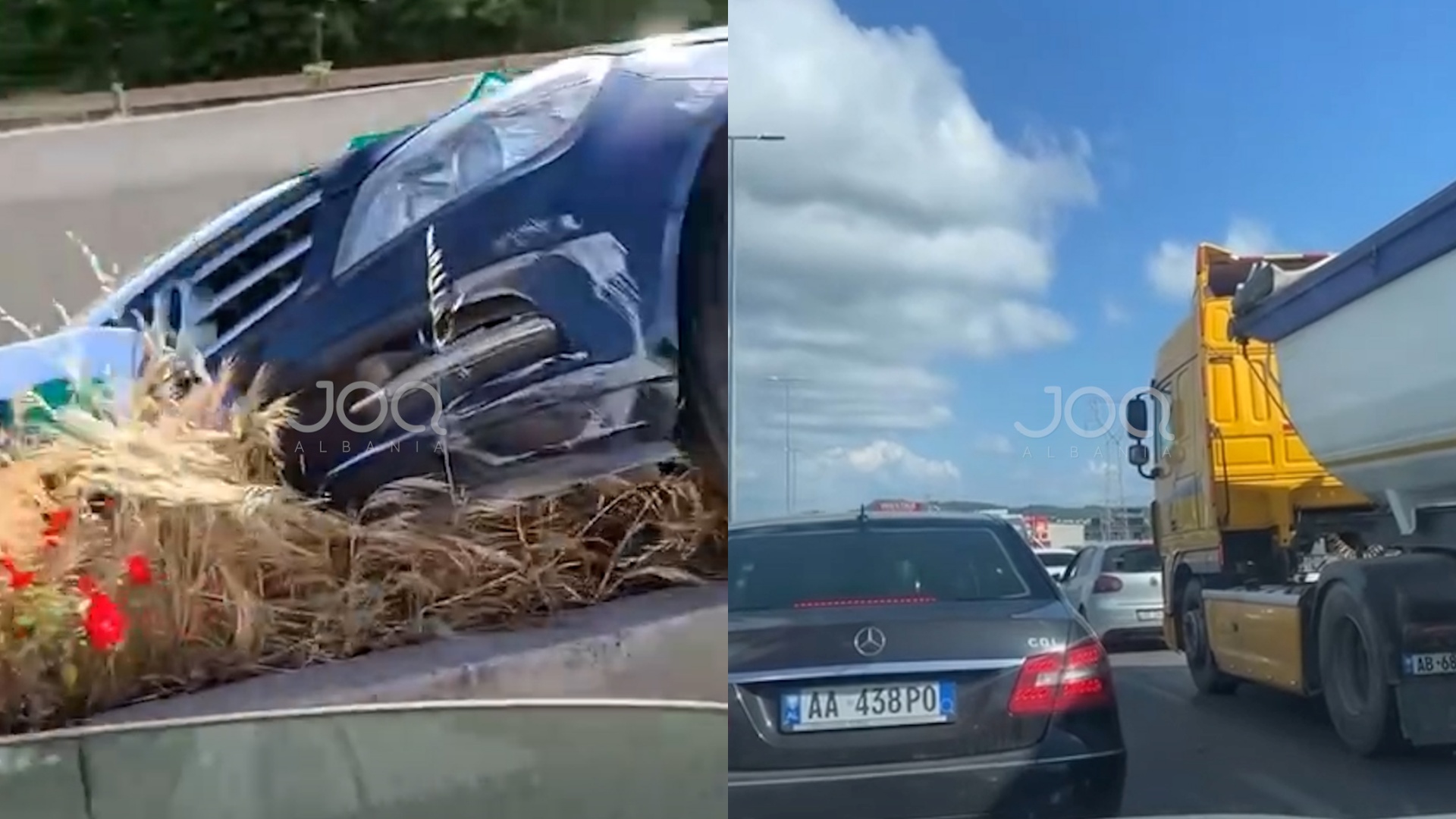 Aksidenti në autostradën Durrës-Tiranë bllokon një orë qytetarët