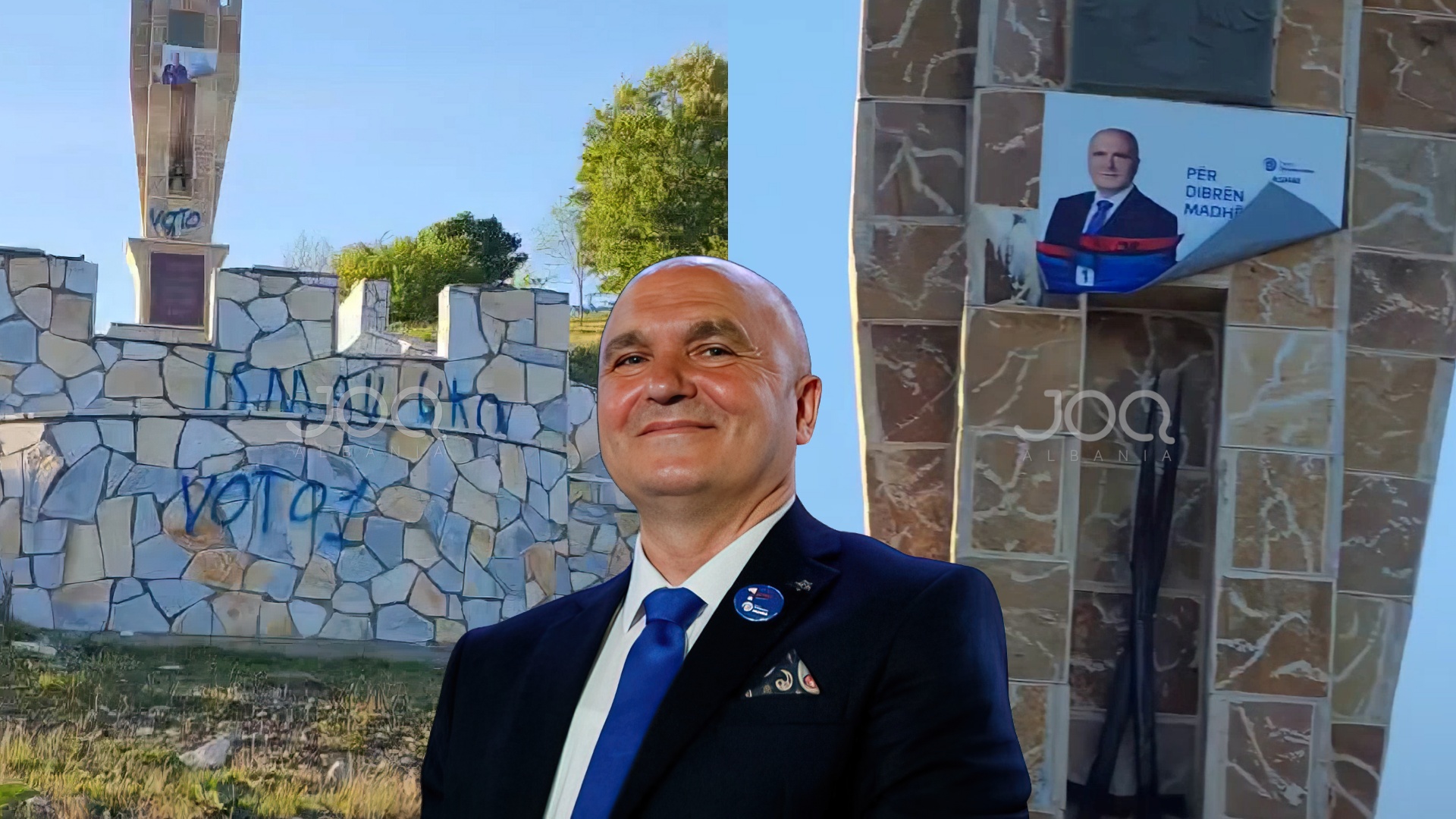 Kandidati i PD-së në Dibër bën fushatë mbi lapidar