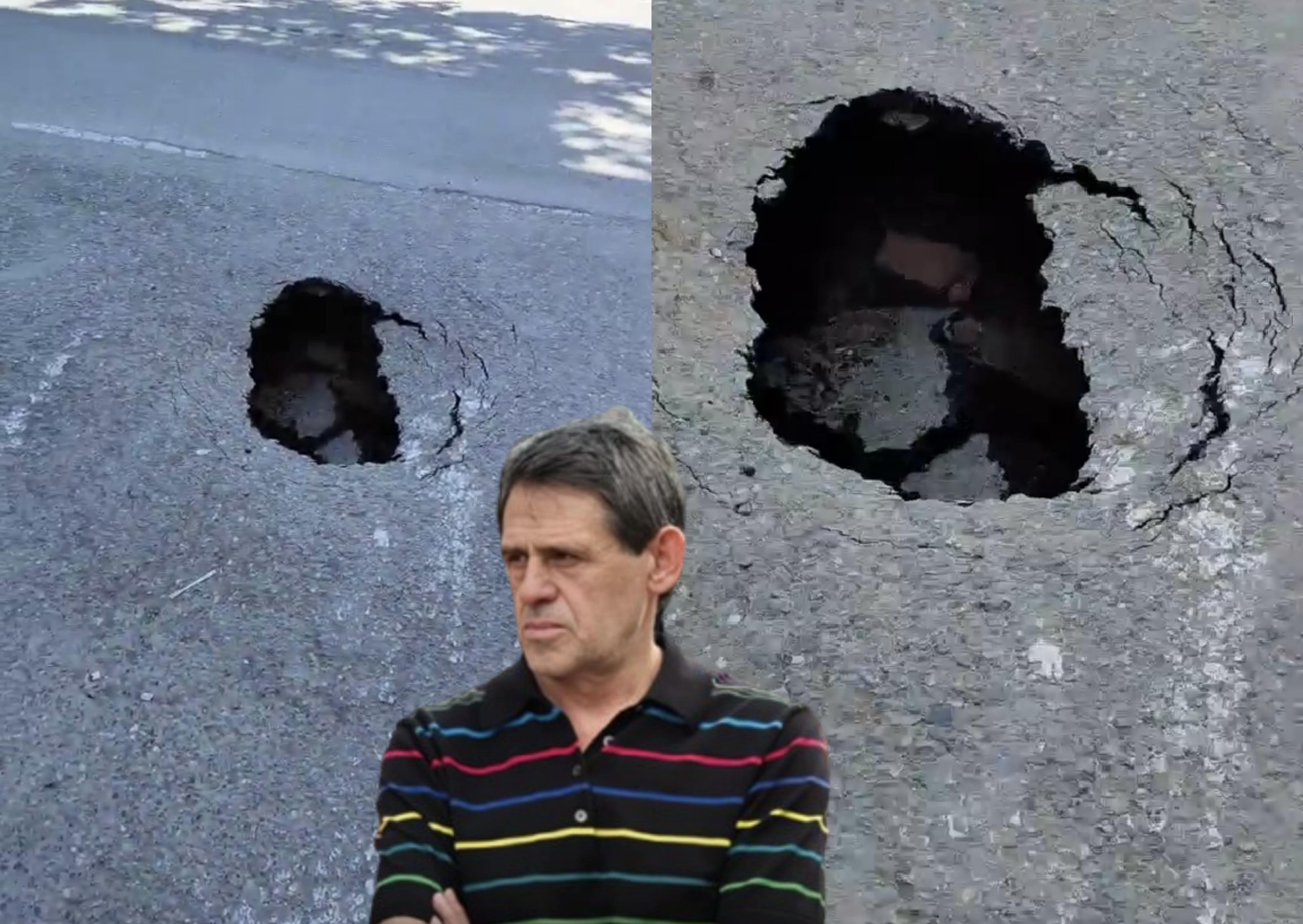 Rruga e Babrrusë në gjendje alarmante – gropa që rrezikon jetë e makina