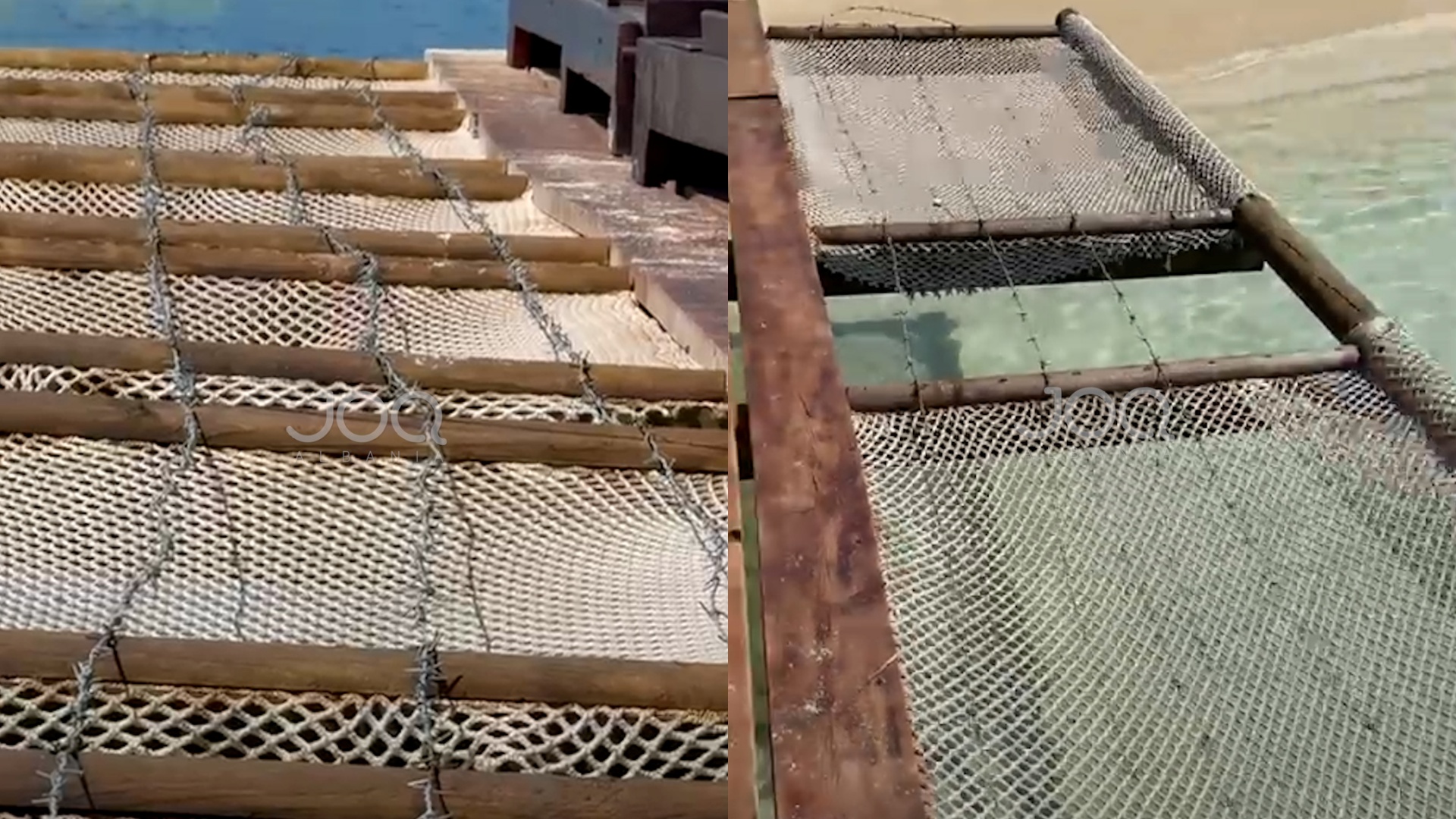 Shezlongëve në Ksamil u mbërthehen tela me gjemba, rrezik për pushuesit
