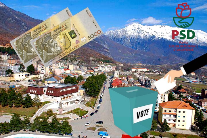 “PSD po ble vota me 10 mijë lekë të reja në fshatrat e Tropojës”