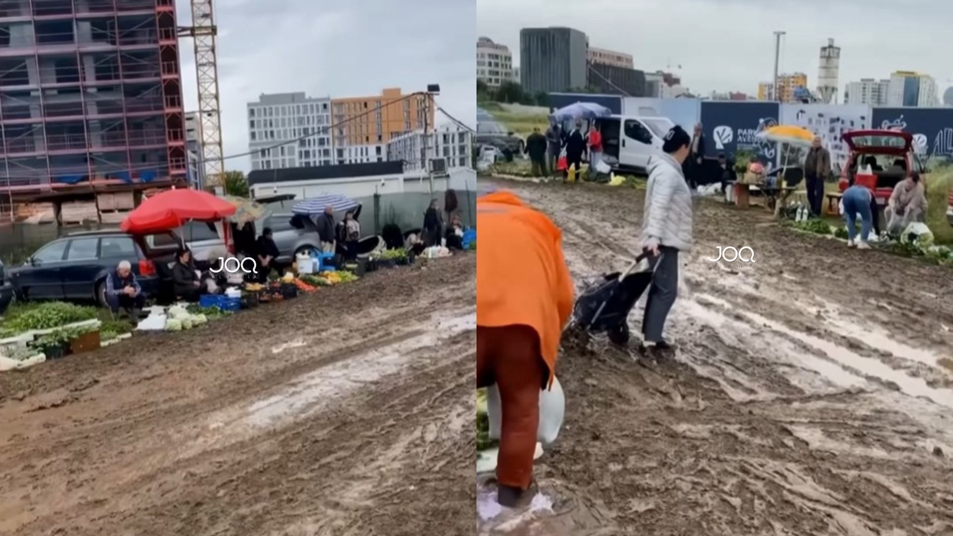 Tregu u mor për pallate, shitësi e fruta-perimeve përfundojnë mes baltës
