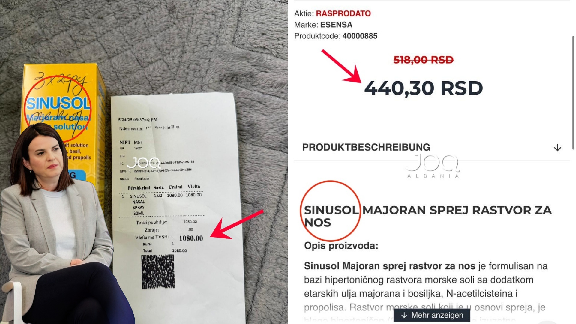 I njëjti ilaç! Në Serbi 400 lekë, në Shqipëri 680 lekë më shtrenjtë