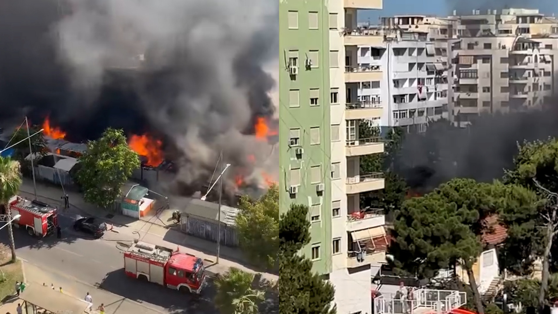 Merr zjarr tregu në Durrës