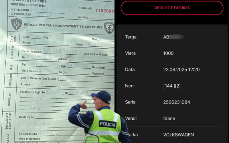Qytetari denoncon abuzimin në sistemin online: Dy gjoba në të njëjtën ditë dhe orë për të njëjtin parkim