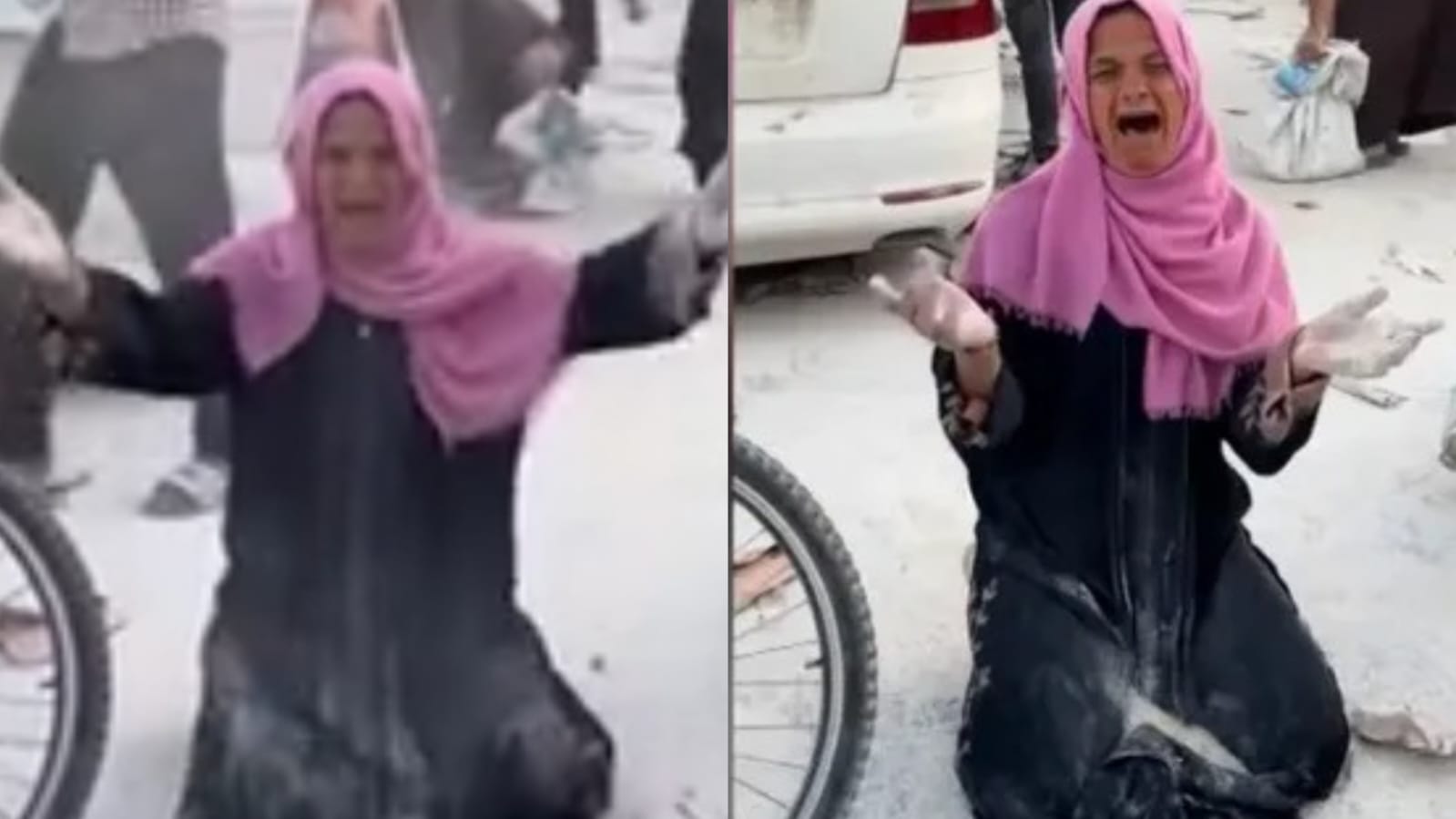 E dhimbshme në Gaza/ Mielli derdhet në tokë gjatë transportit, gruaja shpërthen në lot