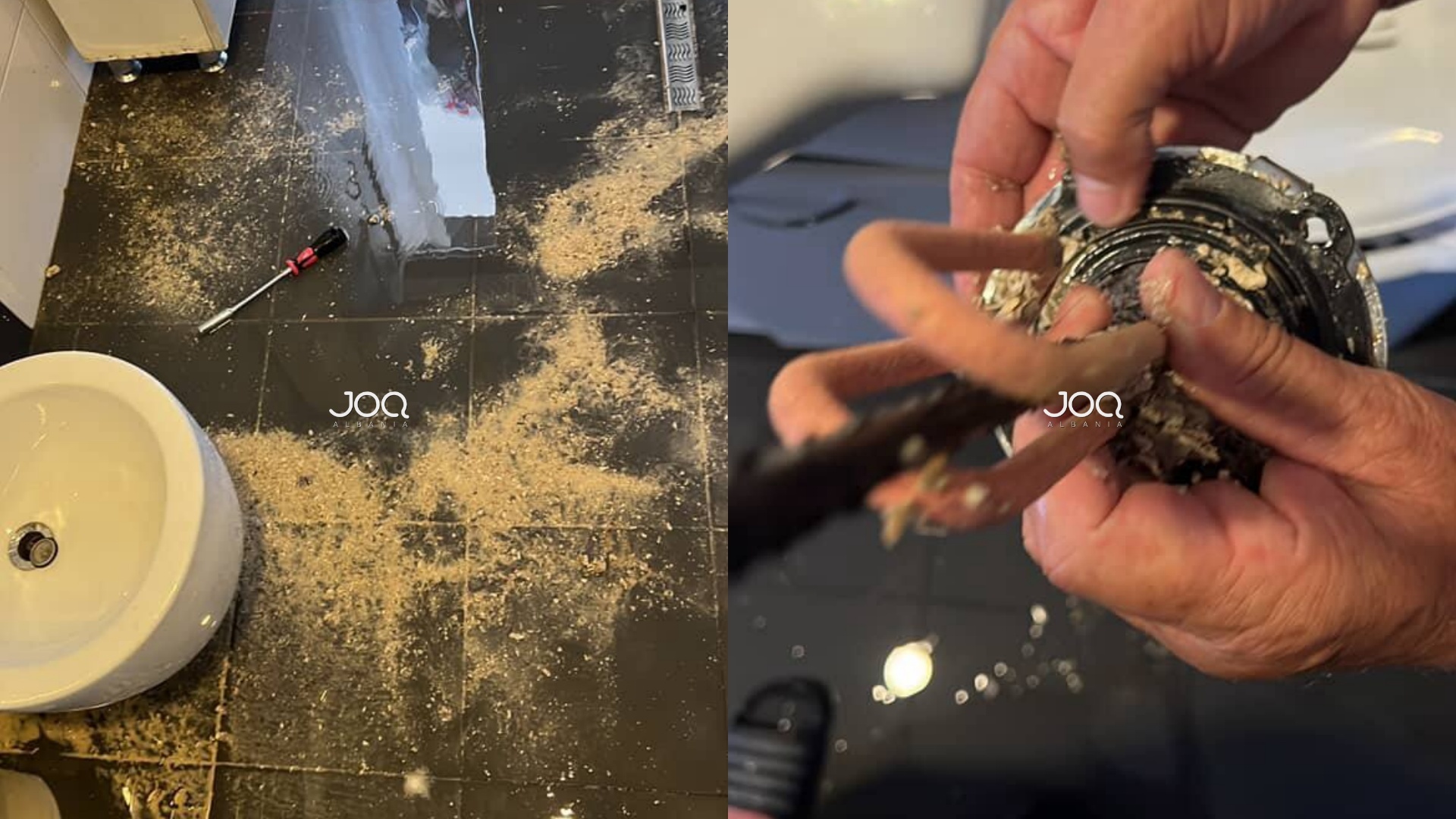 Qytetari nxjerr një kovë me baltë nga bolieri: Po helohemi me këtë ujë