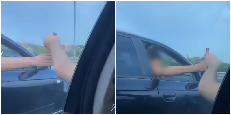 ‘Çmenden’ të rinjtë! Shkëmbejnë birrat nga makinat në autostradë