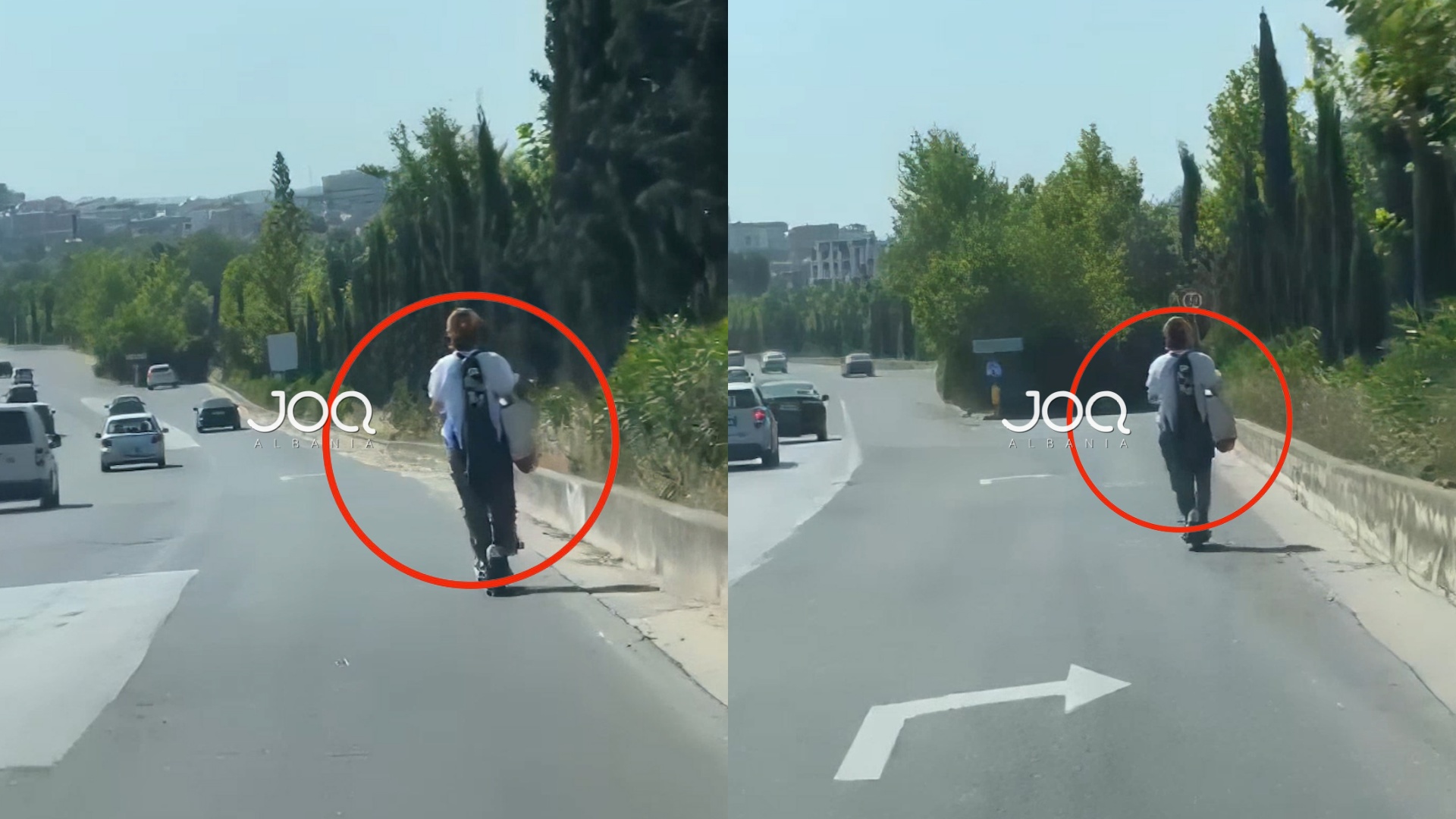 Vajza me skuter s’i trembet vdekjes, futet në mes të autostradës