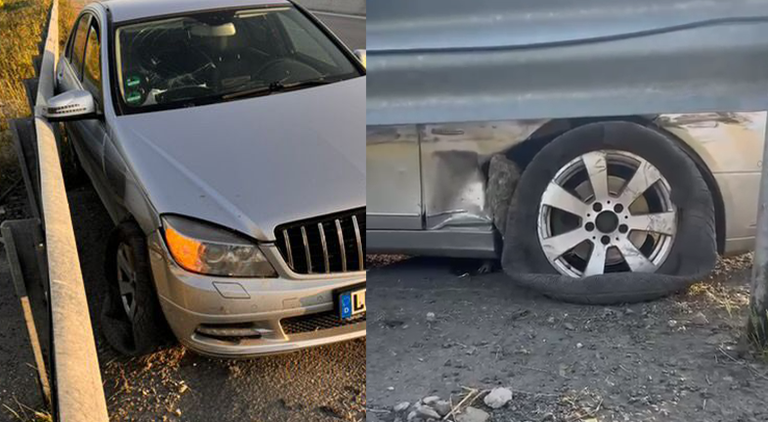 Surprizohet emigranti shqiptar, 3000 € dëme nga gurët në rrugën Tiranë-Elbasan