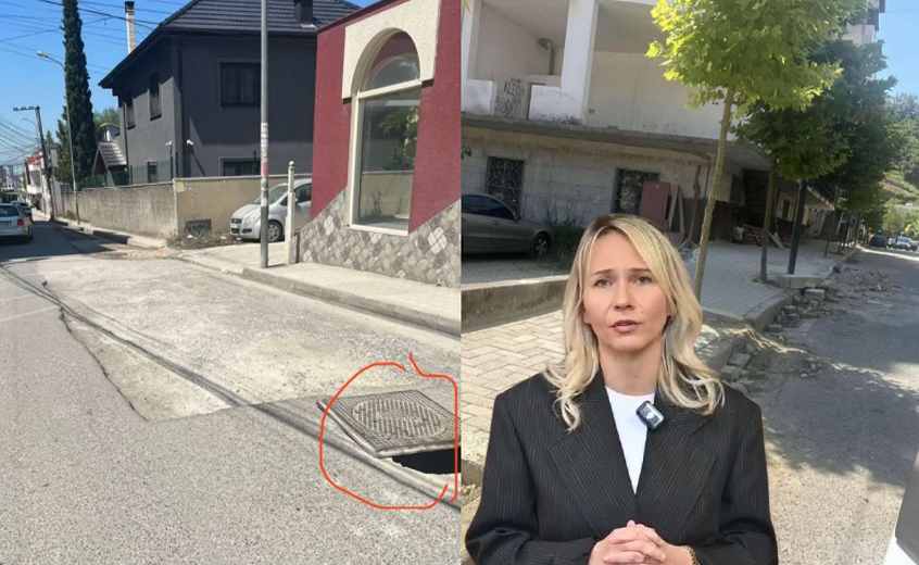 Rruga e Thesarit në Tiranë mes zhulit dhe gropave, pusetat e hapura rrezik, bashkia në gjumë