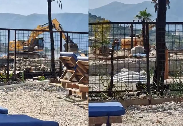 Fadroma në mes të plazhit në Radhimë, bezdis pushuesit, ndot vijën bregdetare