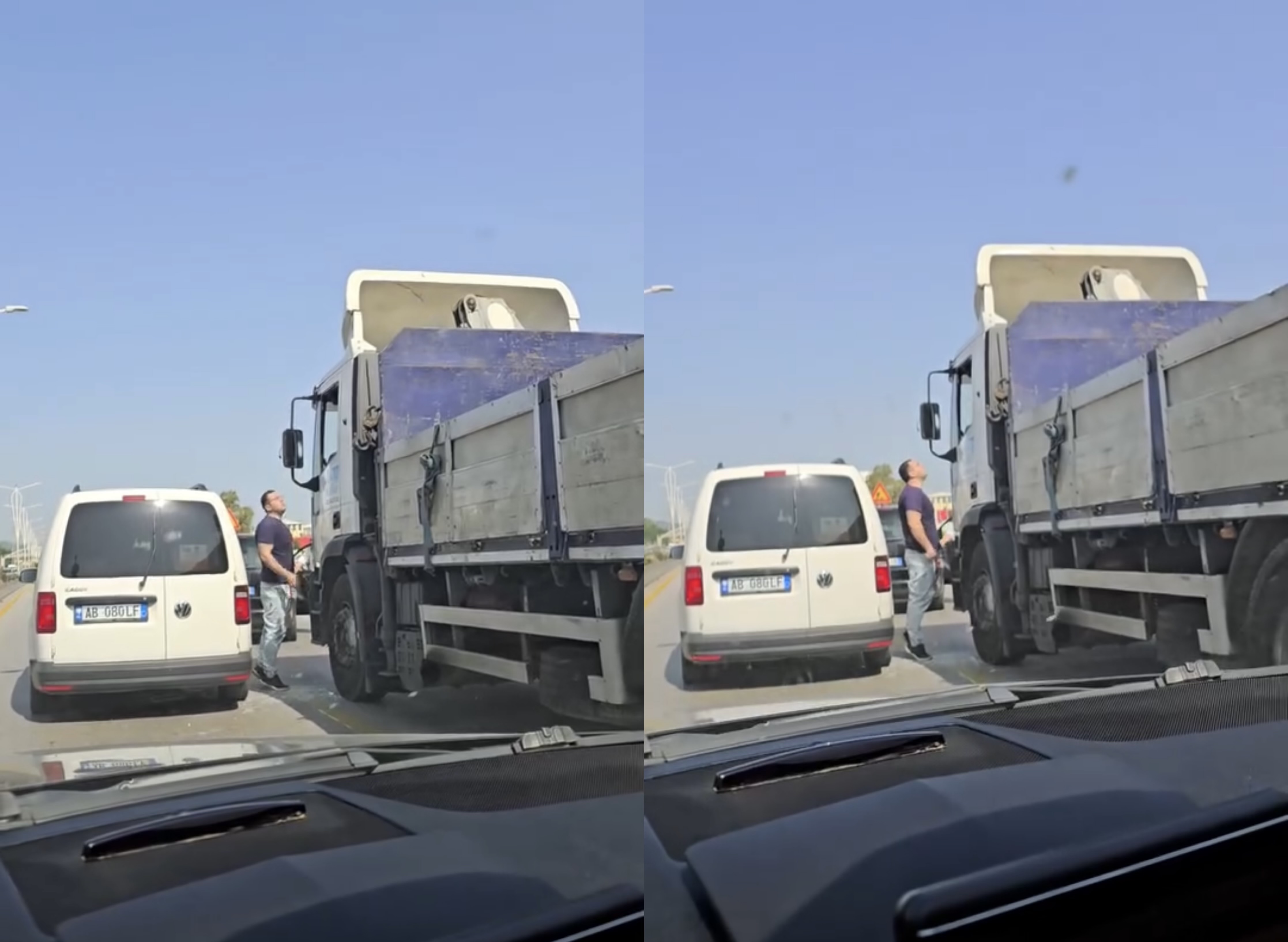 “Qytetari thyen xhamin e kamionit, godet me krikun e makinës shoferin”