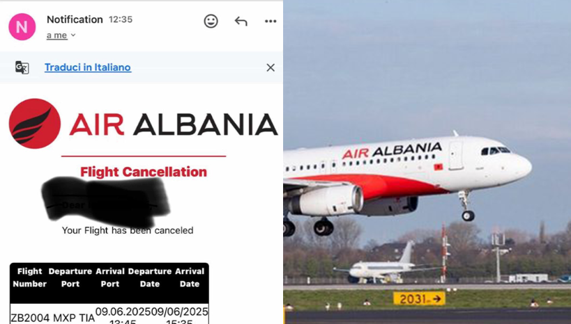 Skandal me Air Albania, braktis pasagjerët 10 minuta para nisjes nga Malpensa në Tiranë