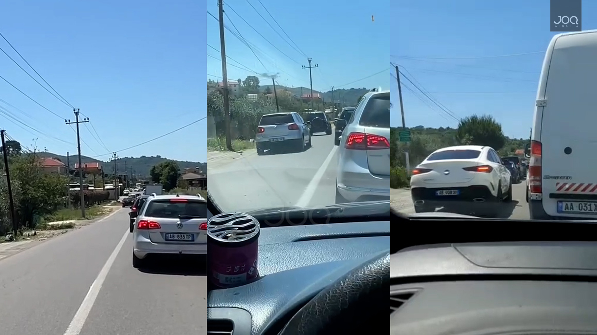 Kaos në rrugën dytësore Vorë–Marikaj, drejtuesit parakalojnë në krah të kundërt dhe bllokojnë trafikun