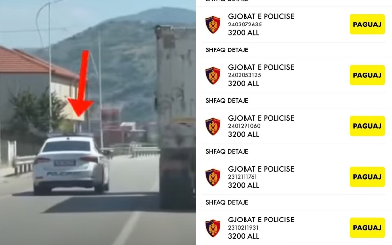 U gjobit për parakalim të gabuar, polici i Korçës shëtit me gjoba të papaguara