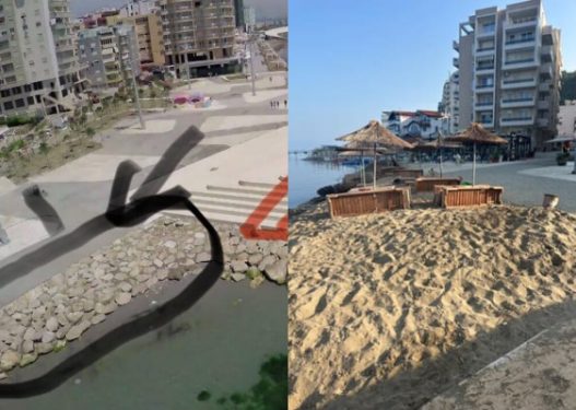 Banorët e Vollgës denoncojnë skraparliun: Zapton kalldrëmin e shëtitores dhe e kthen me pagesë 