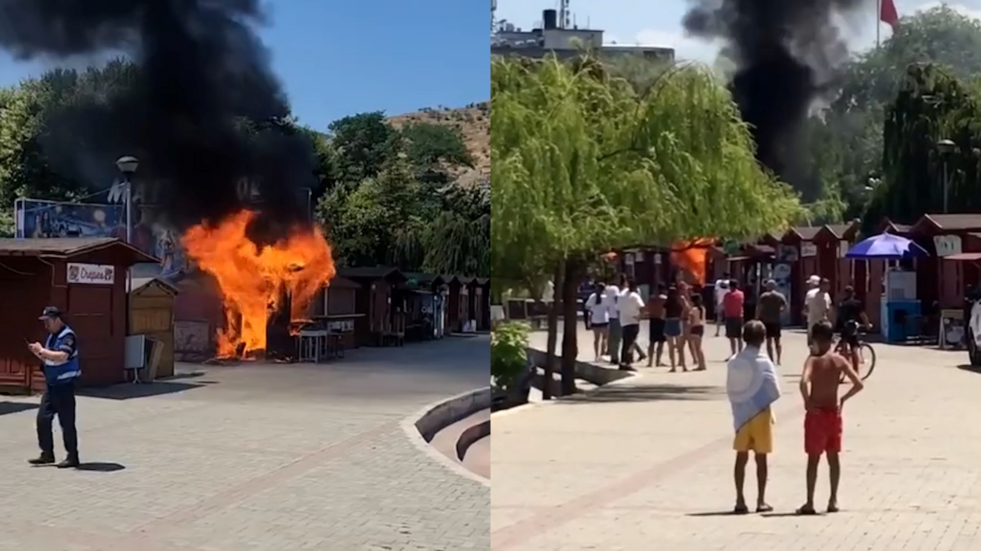Makineria e petullave i ve zjarrin kioskës në Pogradec