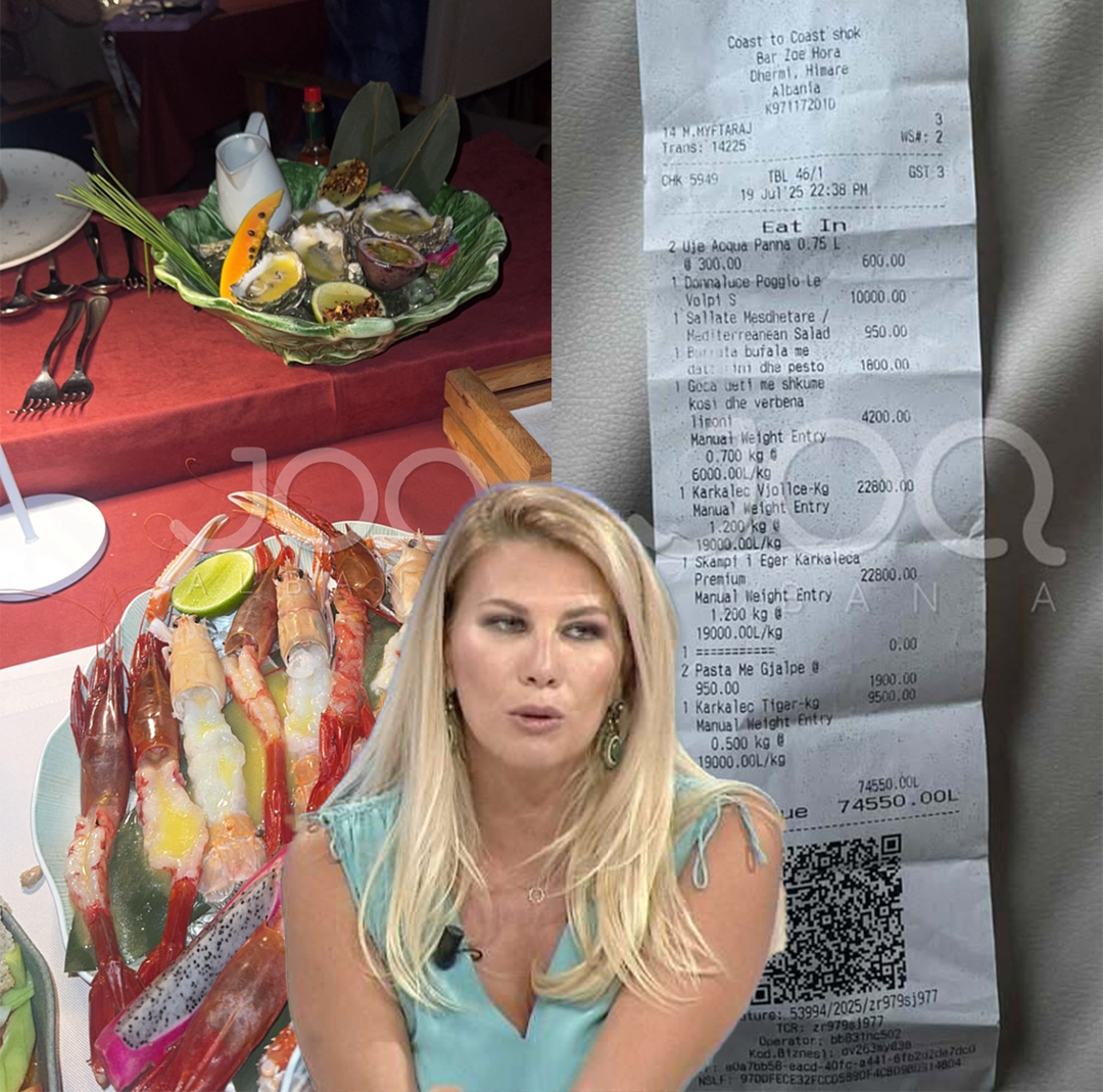 “560 mijë lekë për 10 karkaleca”, qytetarja denoncon faturën marramendëse te “Zoe Hora” e Xheni Gjikurisë në Dhërmi